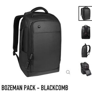 NWT 2UNDR Bozeman Pack Black Backpack, 30L, great for the office & Travel